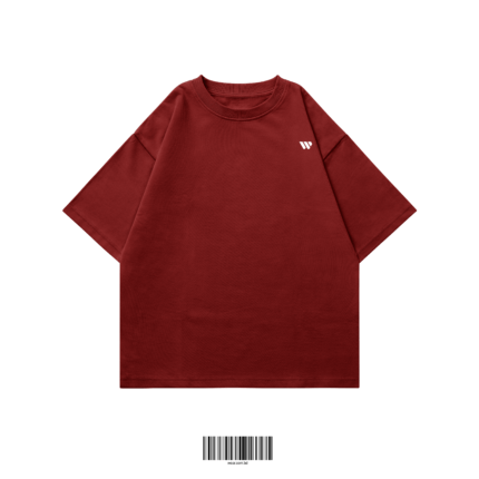 Drop Shoulder Oversized T-Shirt – Maroon | WEAR