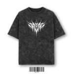 acid wash black oversized t-shirt