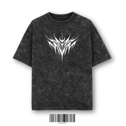 acid wash black oversized t-shirt