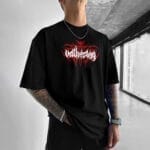 Premium Oversized Gothic Flame T-Shirt