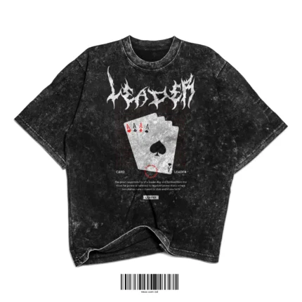 Oversized Washed T-Shirt – Card Leader
