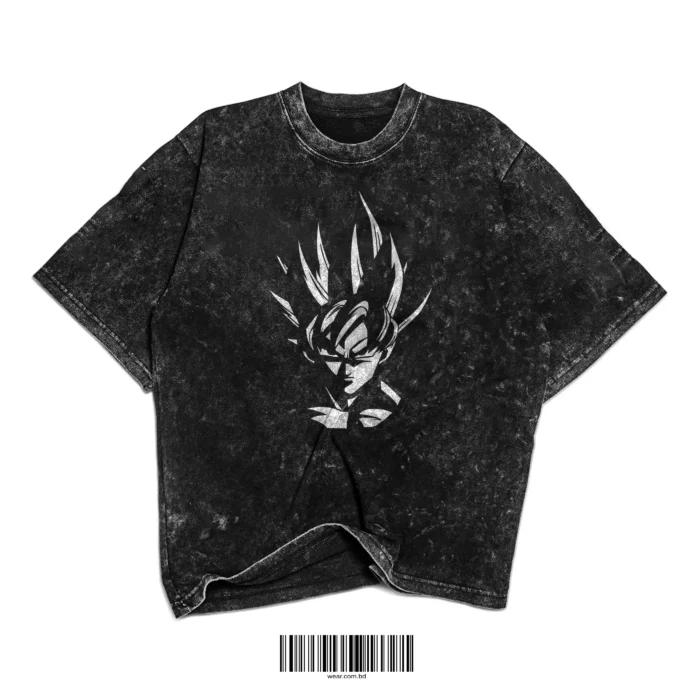 Oversized Washed T-Shirt – Goku - Image 1