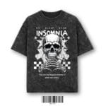 Oversized Washed T-Shirt – Insomnia Skull