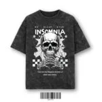 Oversized Washed T-Shirt – Insomnia Skull