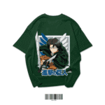 Attack on Titan Levi Ackerman Oversized T-Shirt – Forest Green