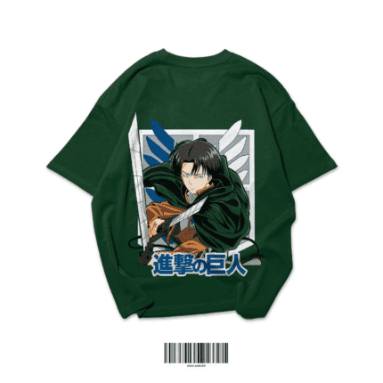 Attack on Titan Levi Ackerman Oversized T-Shirt – Forest Green