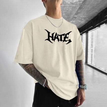 Minimalist Oversized T-Shirt - HATE