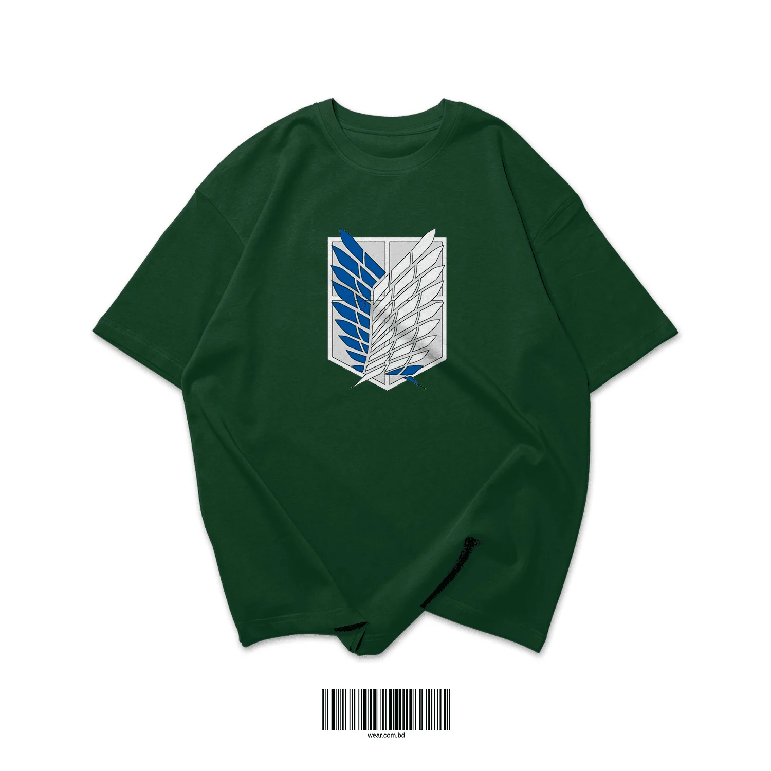 Attack on Titan Levi Ackerman Oversized T-Shirt – Forest Green - Image 2