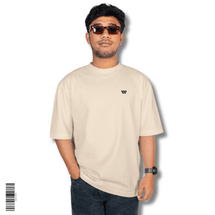 Drop Shoulder T-Shirt - Cream