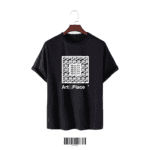 Black Cotton T-Shirt – “Art & Place”