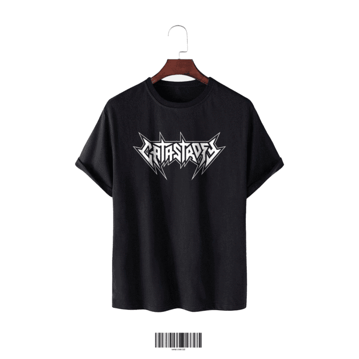 Catastrophe100% Cotton Black T-Shirt - Image 1