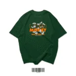 Bottle Green Oversized T-Shirt – “I Need Money, Not A Friend”