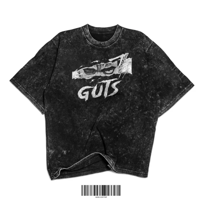Oversized Washed T-Shirt – Guts Eyes - Image 1