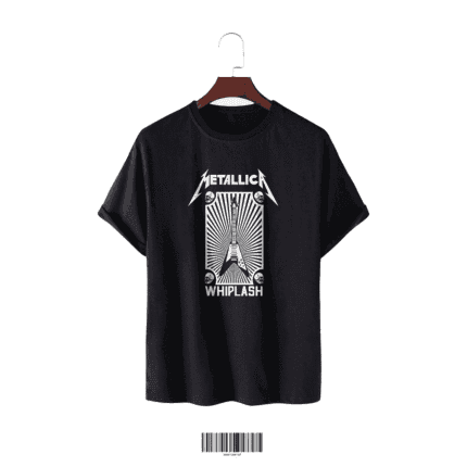 Metallica Whiplash Black Cotton T-Shirt