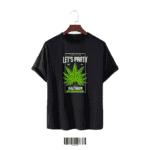 Black Graphic T-Shirt – “LET’S PARTY”