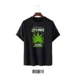 Black Graphic T-Shirt – “LET’S PARTY”