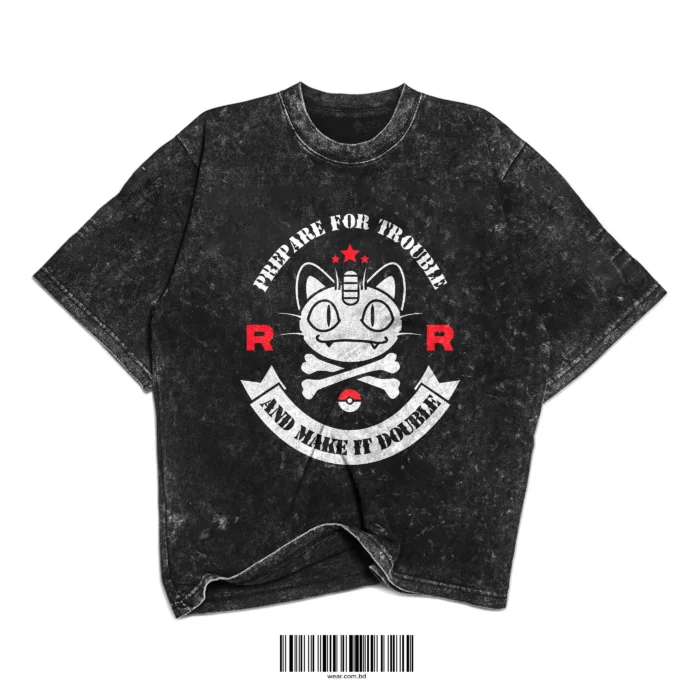 Team Rocket "Prepare for Trouble" Washed T-Shirt - Image 1