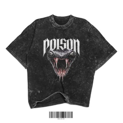 Poison Black Washed Oversized T-Shirt