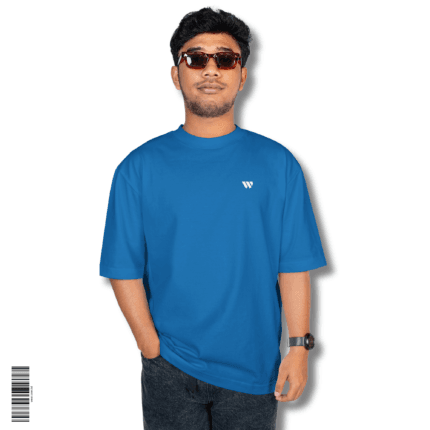 Wear Signature Oversized Tee - Mid Blue