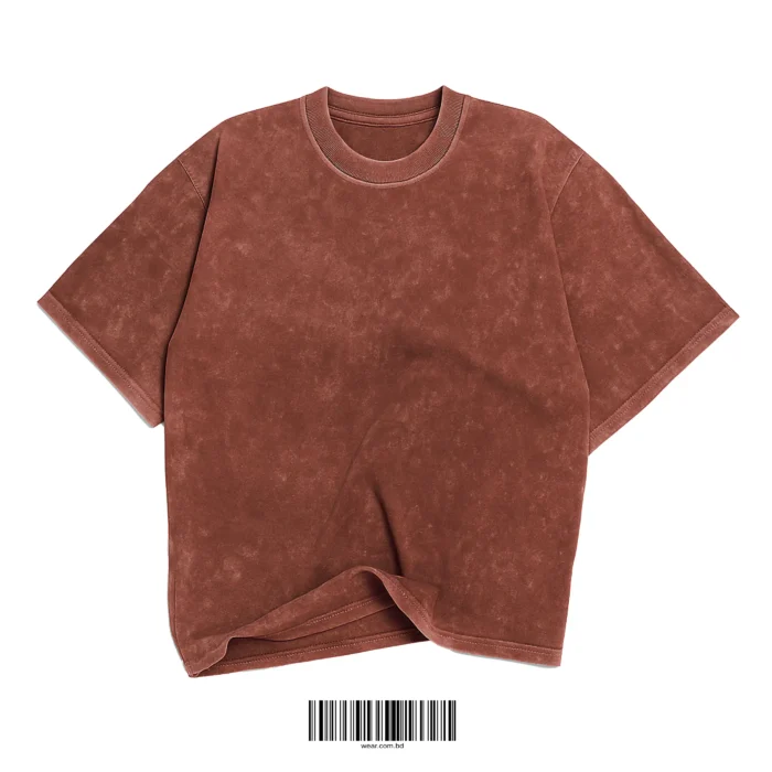 Brown Washed Oversized T-Shirt - Image 1