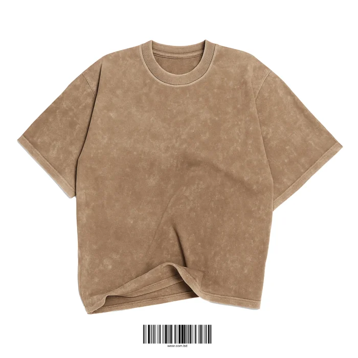 Beige Washed Oversized T-Shirt - Image 1