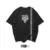 "Black oversized t-shirt made from cotton spandex blend with tribal flame dragon graphic and side stripe – WEAR Clothing"