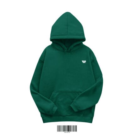 Men's Premium Cotton Fleece Hoodie - Deep Forest Green