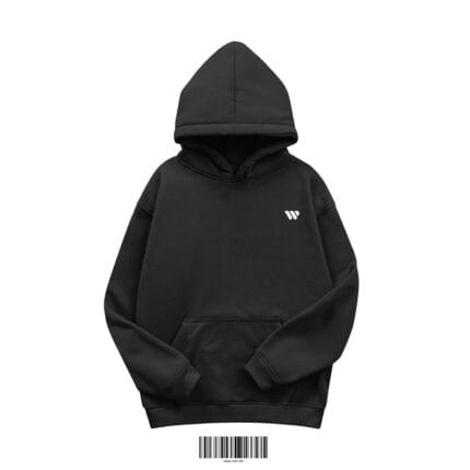 Men's Premium Cotton Fleece Hoodie - Classic Black