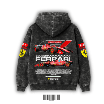F1 Racing Acid Wash Hoodie – Premium Motorsport