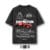 Acid wash black racing inspired oversized t-shirt 230 gsm cotton