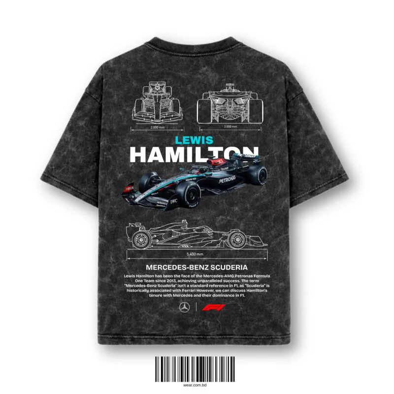 Acid wash racing blueprint oversized t-shirt back print 230 gsm