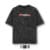 Acid wash black Italian racing inspired oversized t-shirt front design