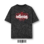 Metal Typography Acid Wash T-Shirt
