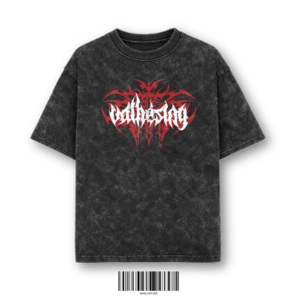 Metal Typography Acid Wash T-Shirt