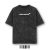 Acid wash black racing inspired oversized t-shirt front design
