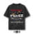 Acid wash black red racing inspired oversized t-shirt blueprint back print