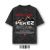 Acid wash black red racing inspired oversized t-shirt blueprint back print