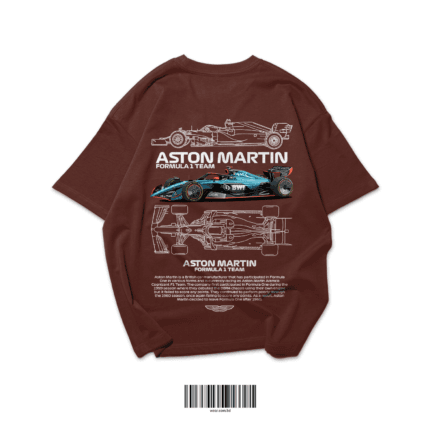 Premium Motorsport Racing T-Shirt – Coffee Brown