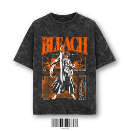 Bleach Ichigo Kurosaki Acid Wash T-Shirt
