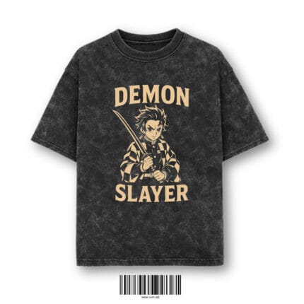 Demon Slayer Tanjiro Acid Wash T-Shirt