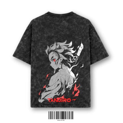 Tanjiro Anime Acid Wash T-Shirt – Demon Slayer