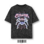 Stranger Things “8th Wonder” Spider Monster Acid Wash T-Shirt