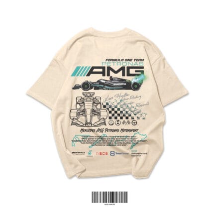 AMG Petronas Formula One Team Oversized T-Shirt – Cream