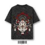 Cursed Shrine Acid Wash Oversized T-Shirt
