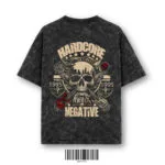 Hardcore Negative Acid Wash Oversized T-Shirt