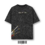 Triple Sword Warrior Acid Wash Oversized T-Shirt