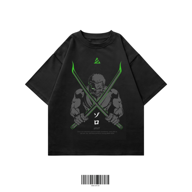 blade master oversized tee black sword graphic streetwear WEAR