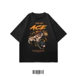 portgas d ace oversized t-shirt black fire fist anime WEAR