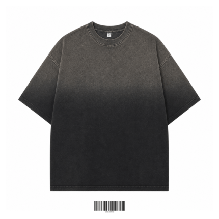 Deep Dye Washed Oversized T-Shirt – Black