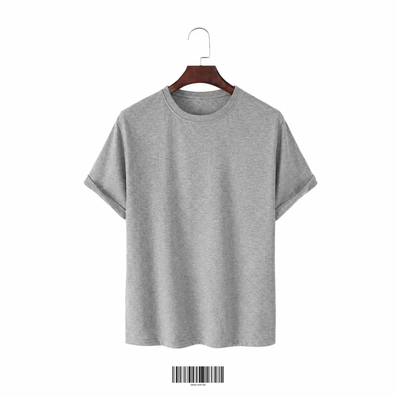 Basic Grey Melange Cotton T-Shirt 175 GSM by WEAR